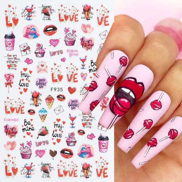Design Nail Sticker 3D F935