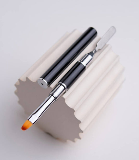 DARK Brush for a polygel 2 in 1 (brush + spatula, 4)