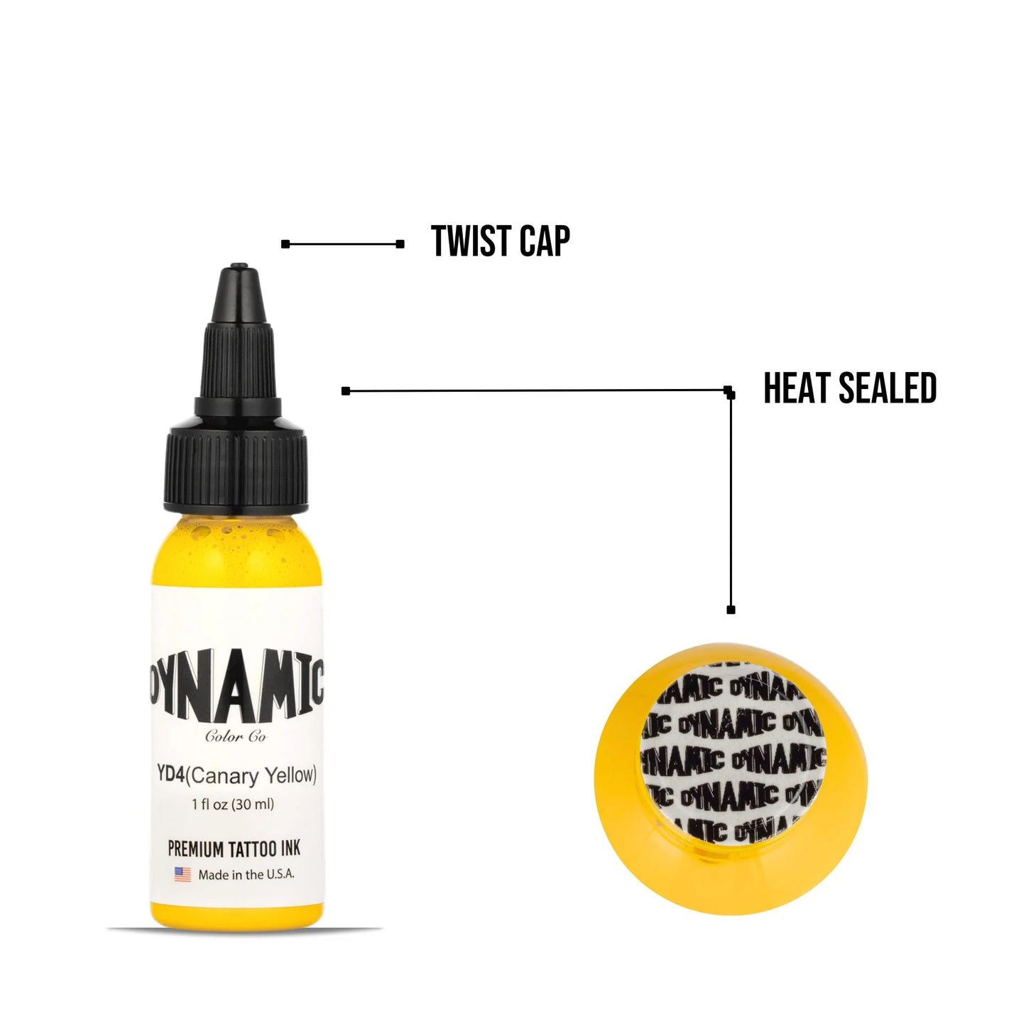 Dynamic Canary Yellow Tattoo Ink
