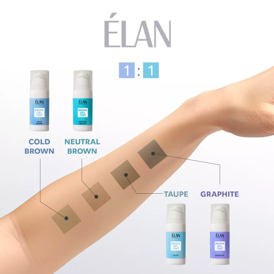 ELAN Set Brow Gel Tint (Cold Blond+Neutral Brown+Oxidant 1%)