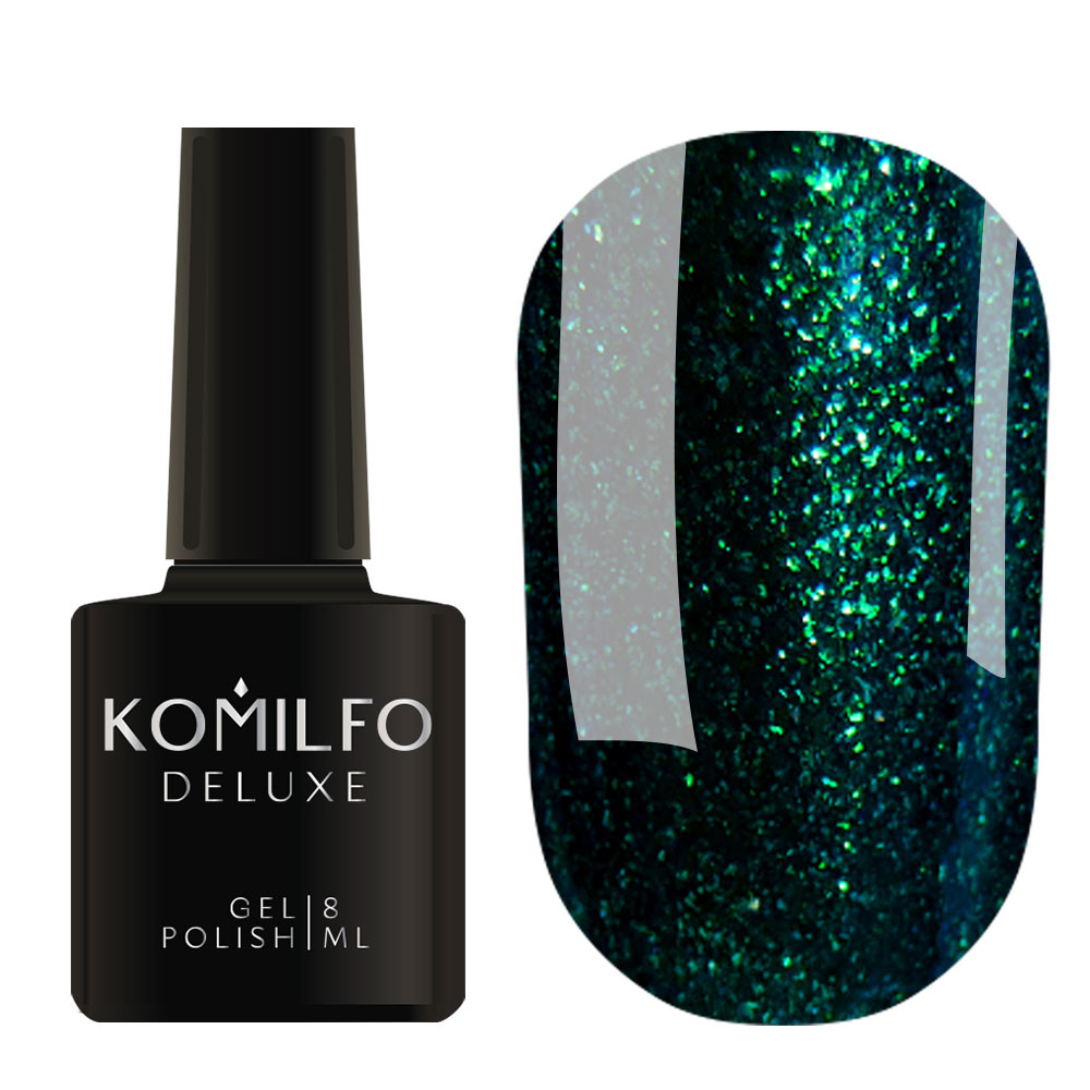 Gel Polish D157 Komilfo Deluxe Dark Bottle Green, Micro Gloss, 8 ml