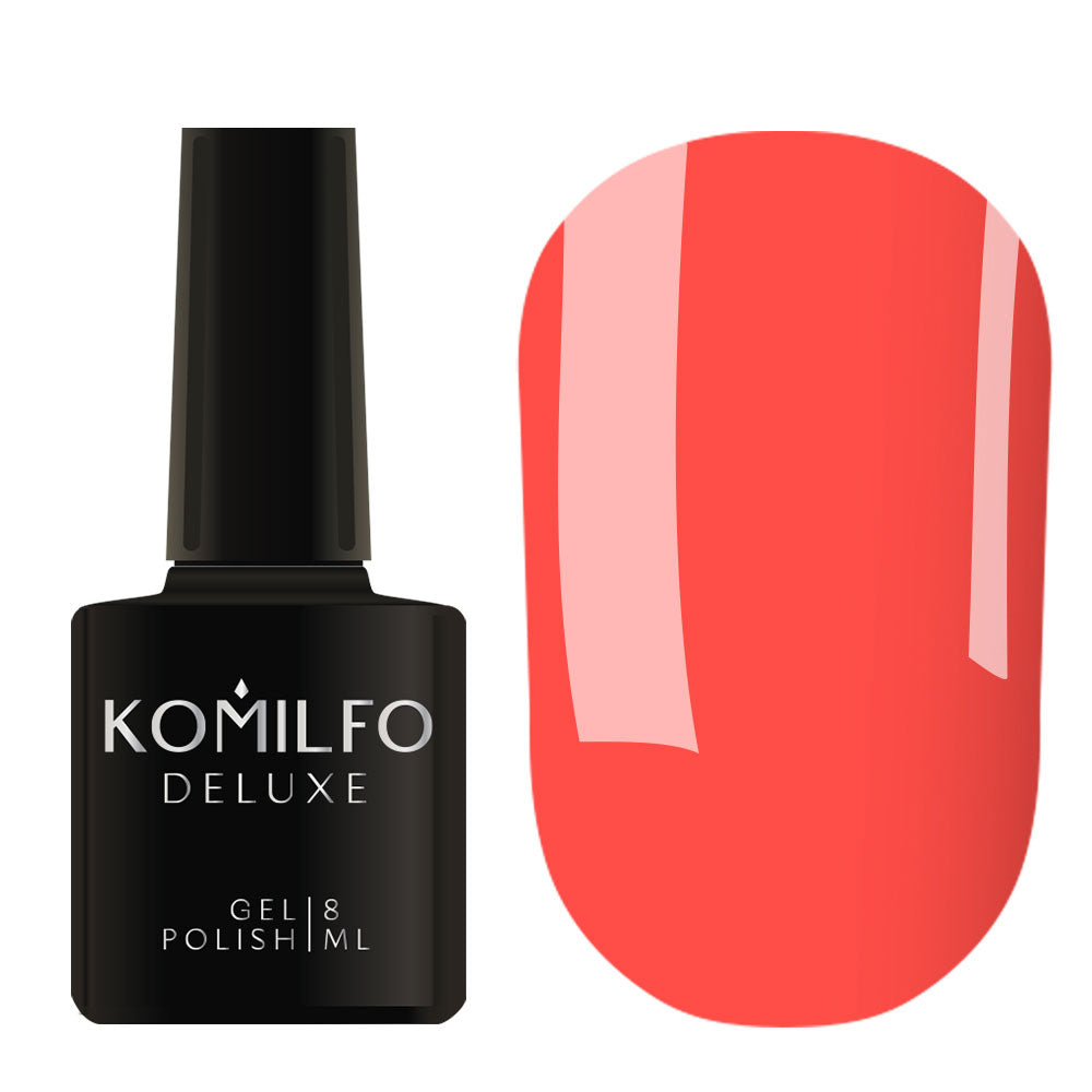 Gel Polish D182 Komilfo Deluxe Bright Coral, Neon, 8 ml