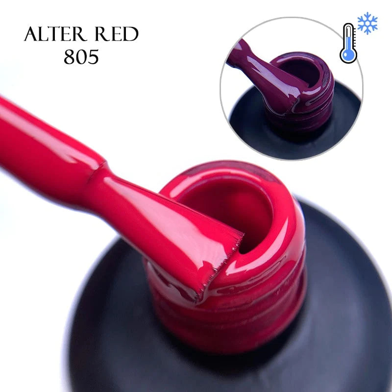 Gel Polish 805 GLOSS (Termo Alter Red), 11ml
