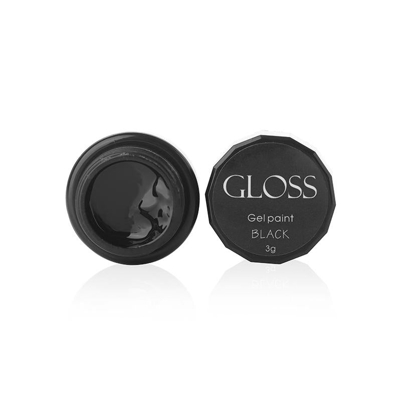 Gel paint GLOSS Black, 3g