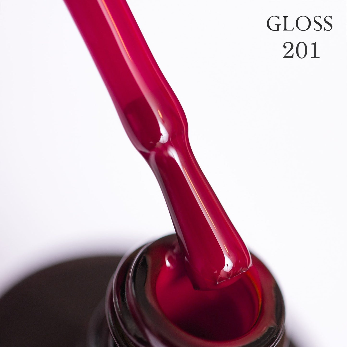 Gel polish 201 GLOSS (bright red), 11 ml