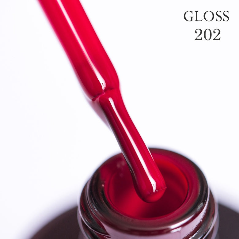 Gel polish 202 GLOSS (stained glass red), 11 ml