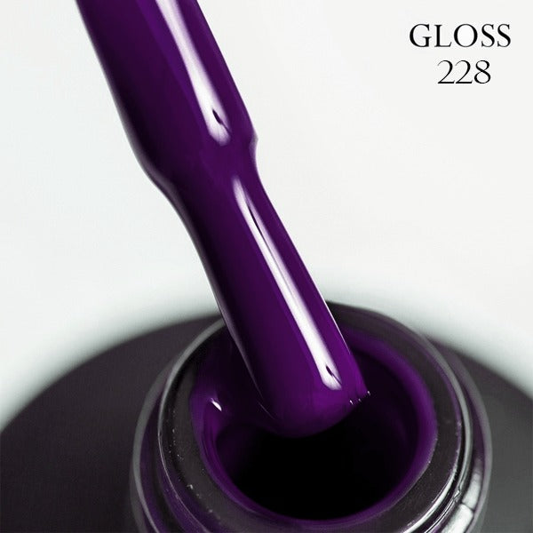Gel polish 228 GLOSS (deep violet), 11 ml