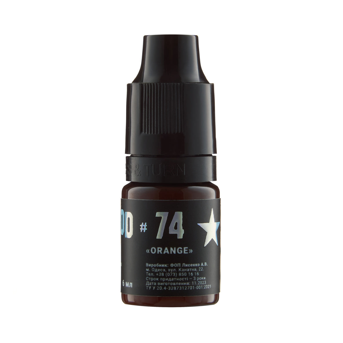 The Mineral Tattoo pigment HollyWood 74 Orange, 6 ml