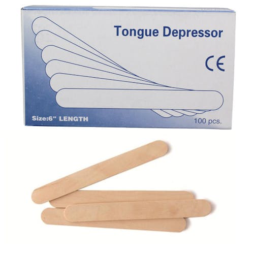 Disposable Tongue Depressor Wooden Tattoo Stick Individual Paper 100pcs