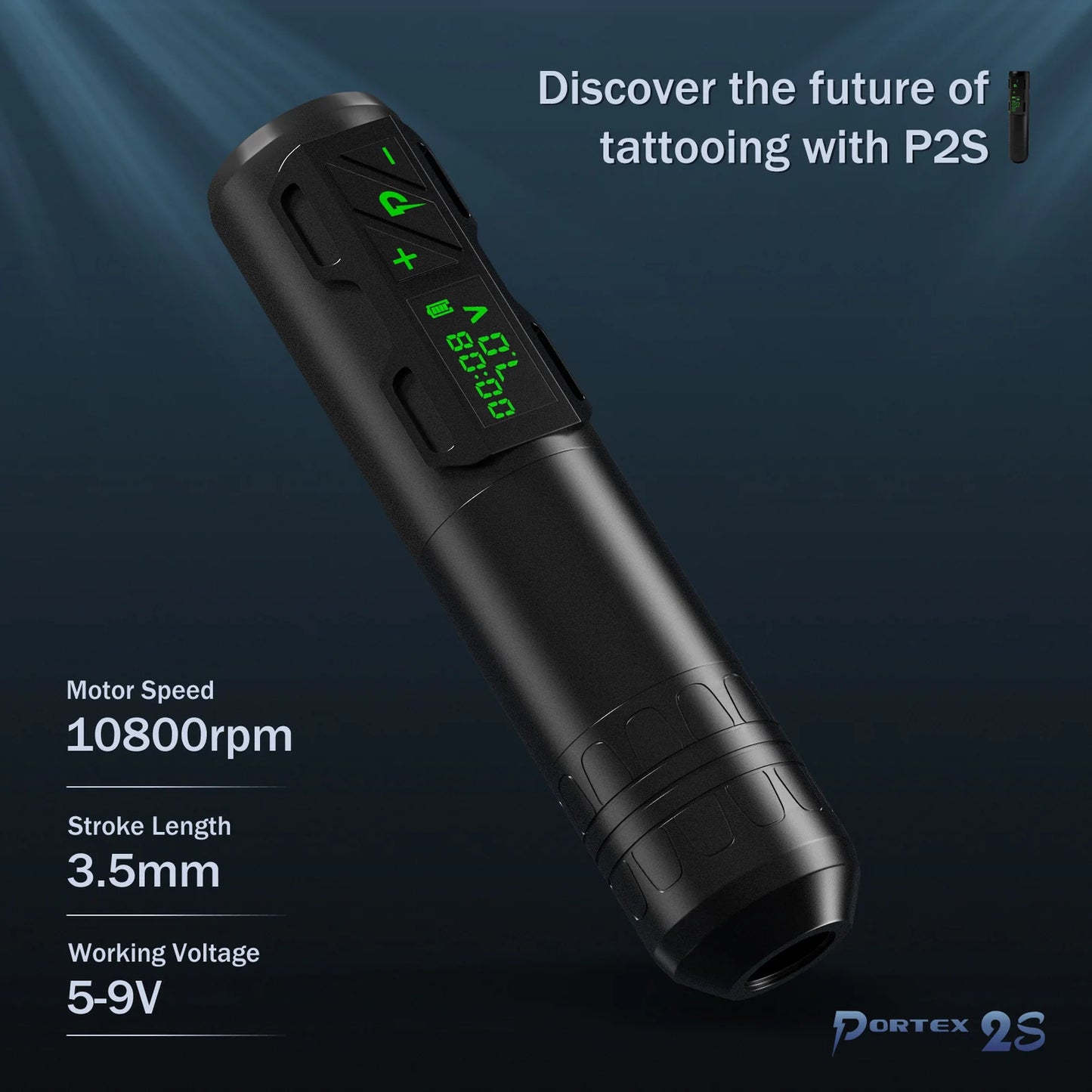 EZ PORTEX GENERATION 2S (P2S)3.5MM WIRELESS BATTERY TATTOO PEN MACHINE