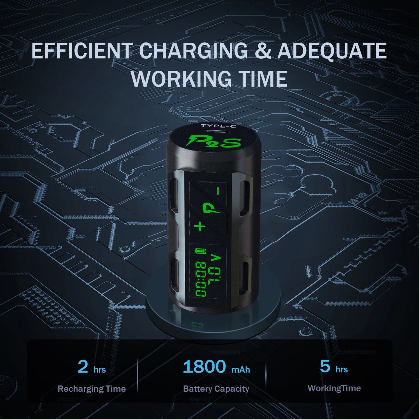 EZ PORTEX GENERATION 2S (P2S)3.5MM WIRELESS BATTERY TATTOO PEN MACHINE