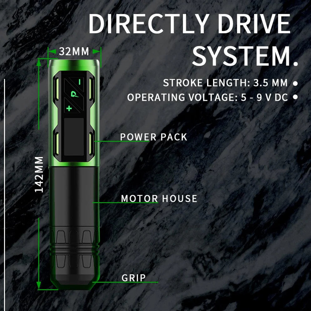 EZ PORTEX GENERATION 2S (P2S)3.5MM WIRELESS BATTERY TATTOO PEN MACHINE