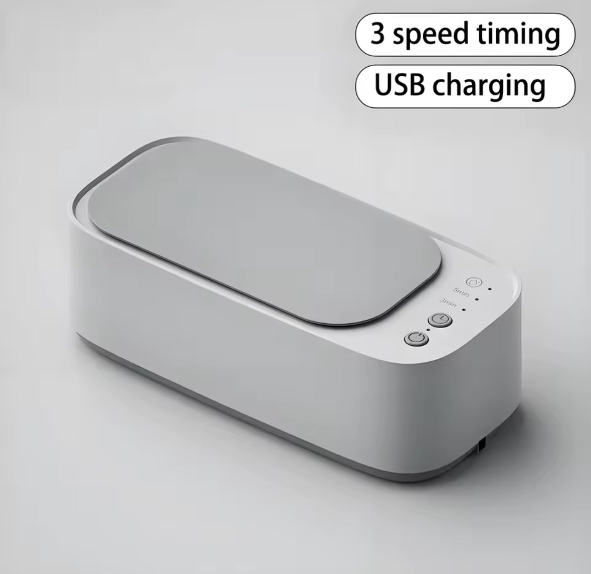 Ultrasonic Cleaner with USB Charging – 3 Timer Settings