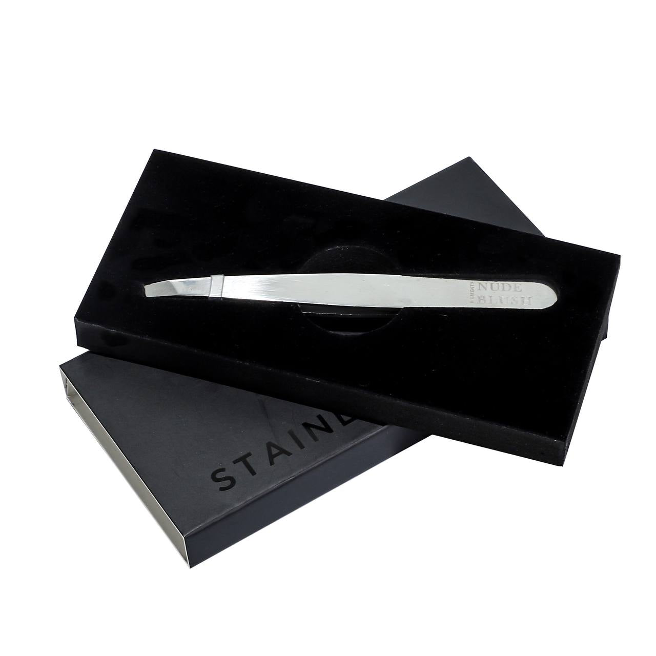 NUDE BLUSH Steel Tweezers for Eyebrows