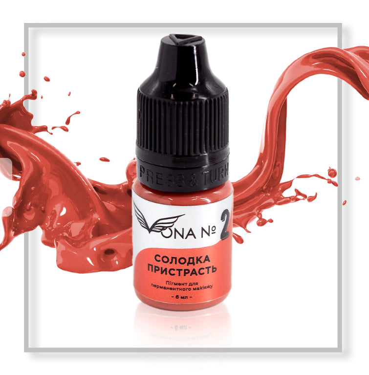 VONA Permanent Makeup Pigment Lips Mineral Sweet passion #2, 6ml