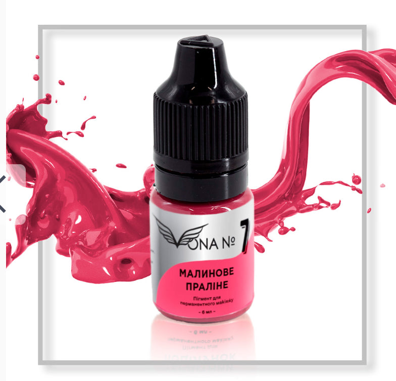 VONA Permanent Makeup Pigment Lips Mineral Raspberry Praline #7, 6ml