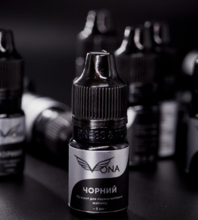 VONA Permanent Makeup Pigment Mineral for eyelids Black, 6ml