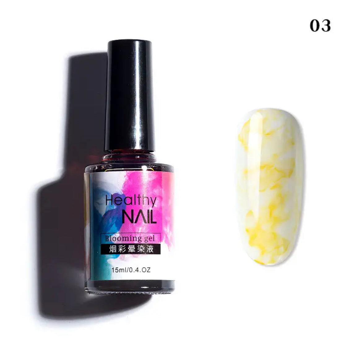 #3 15 ML Watercolor Ink Nail Polish Blooming Gel Smoke Effect Smudge Bubble DIY Varnish Manicure Nail