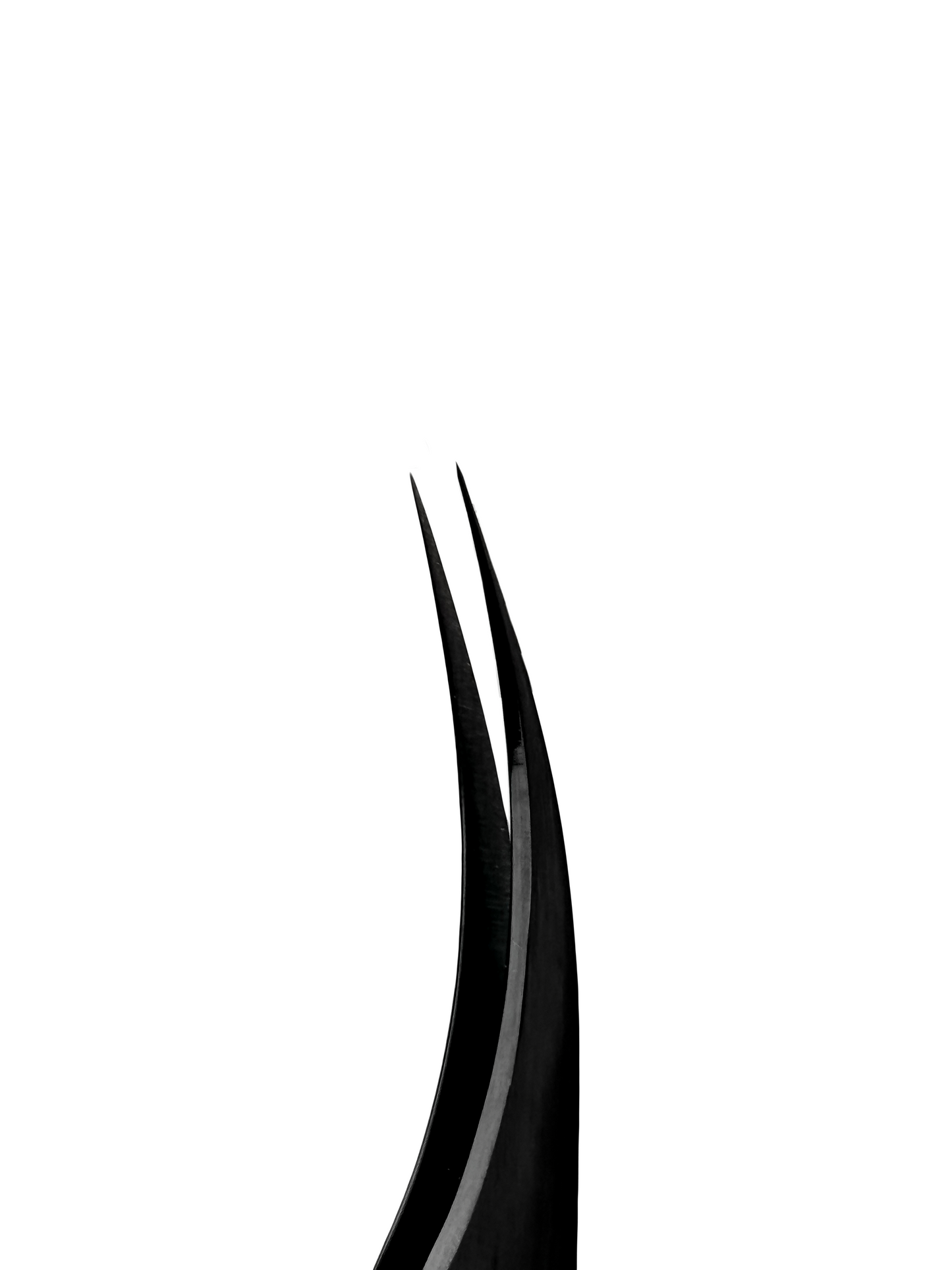 Tweezers for eyelash extensions VILMY (straight with a bend) V-13b Black