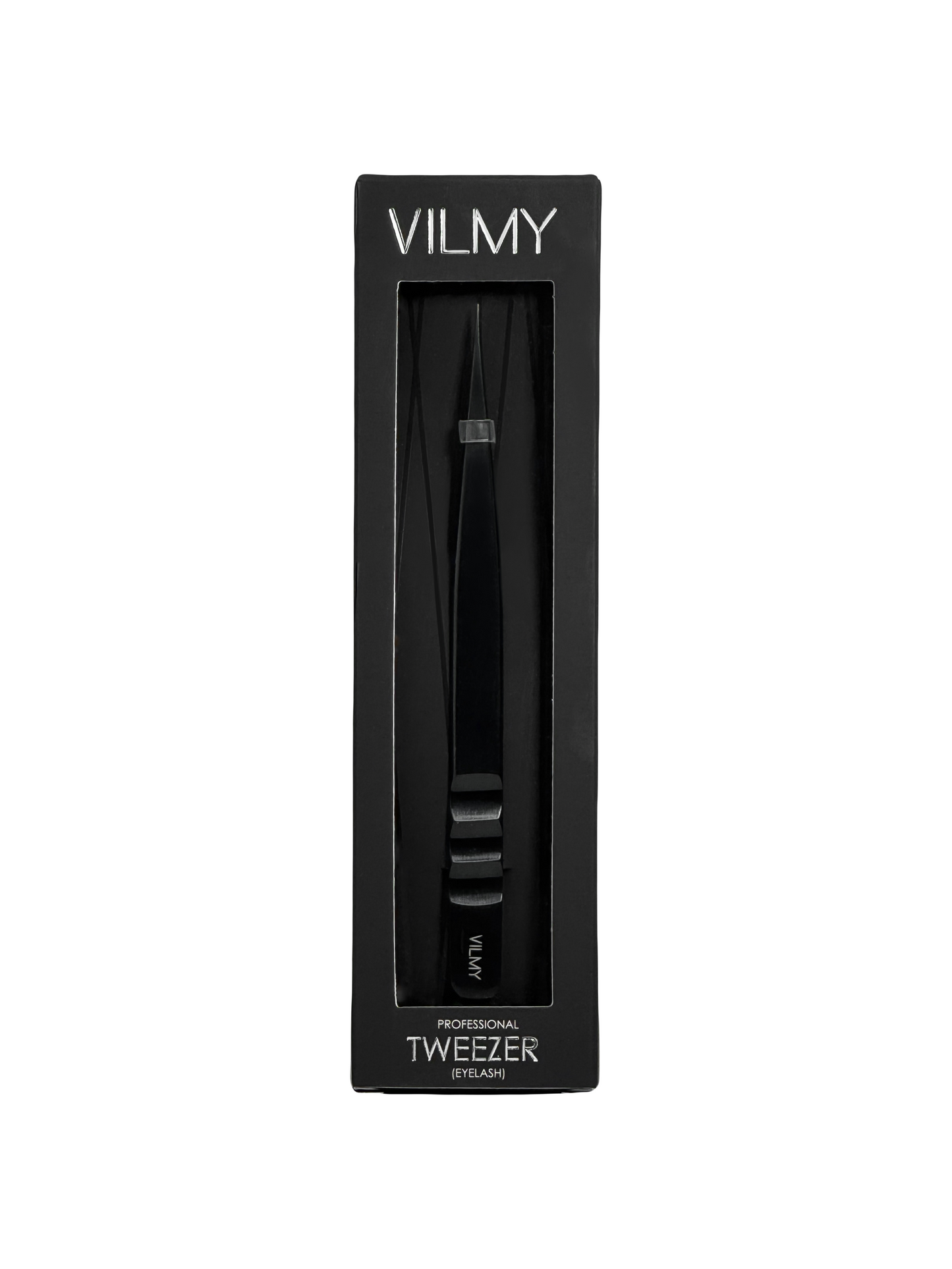 Tweezers for eyelash extensions VILMY (straight) V-14b Black