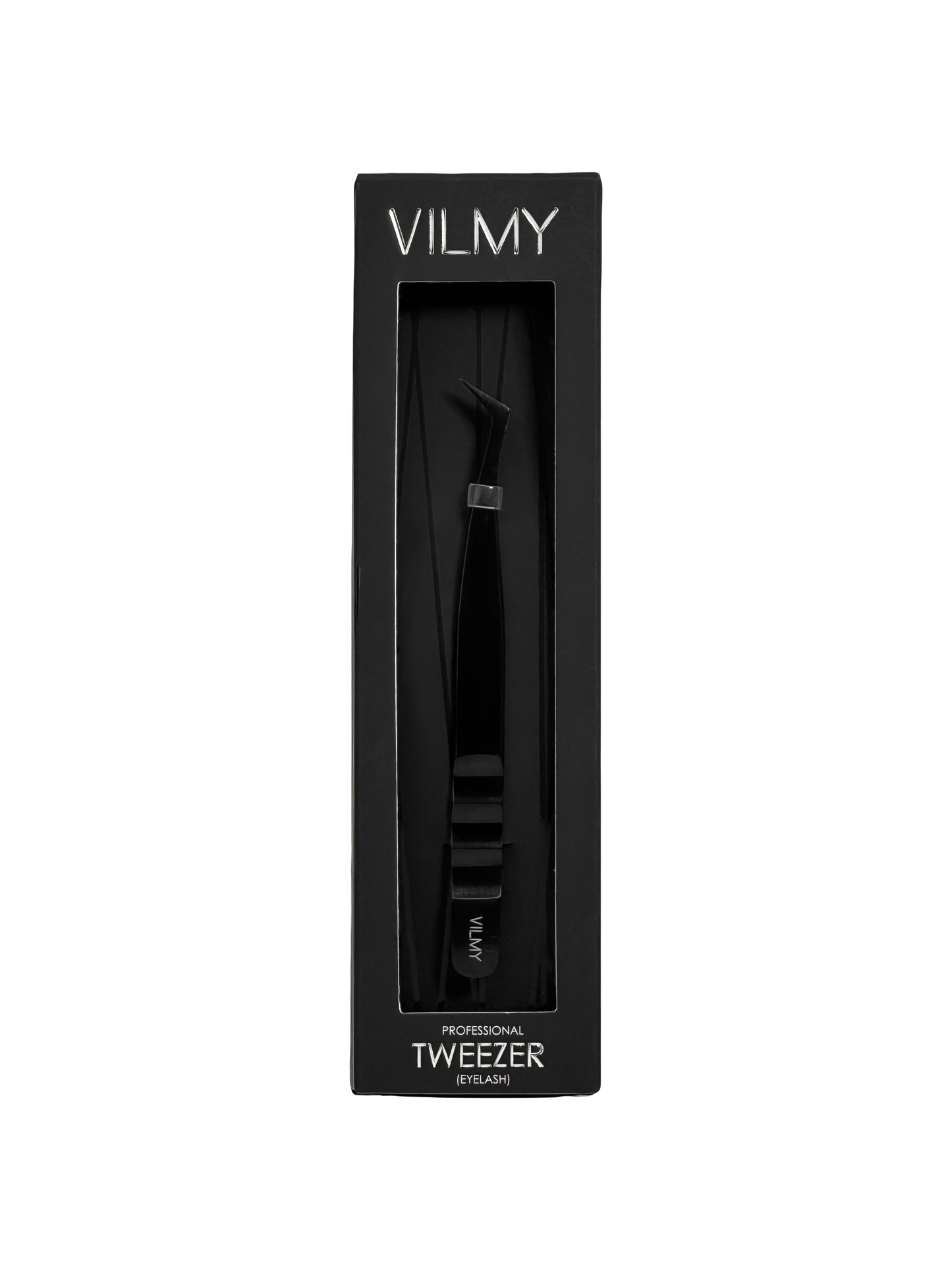 Tweezers for eyelash extensions VILMY (hatchet) T-50b Black
