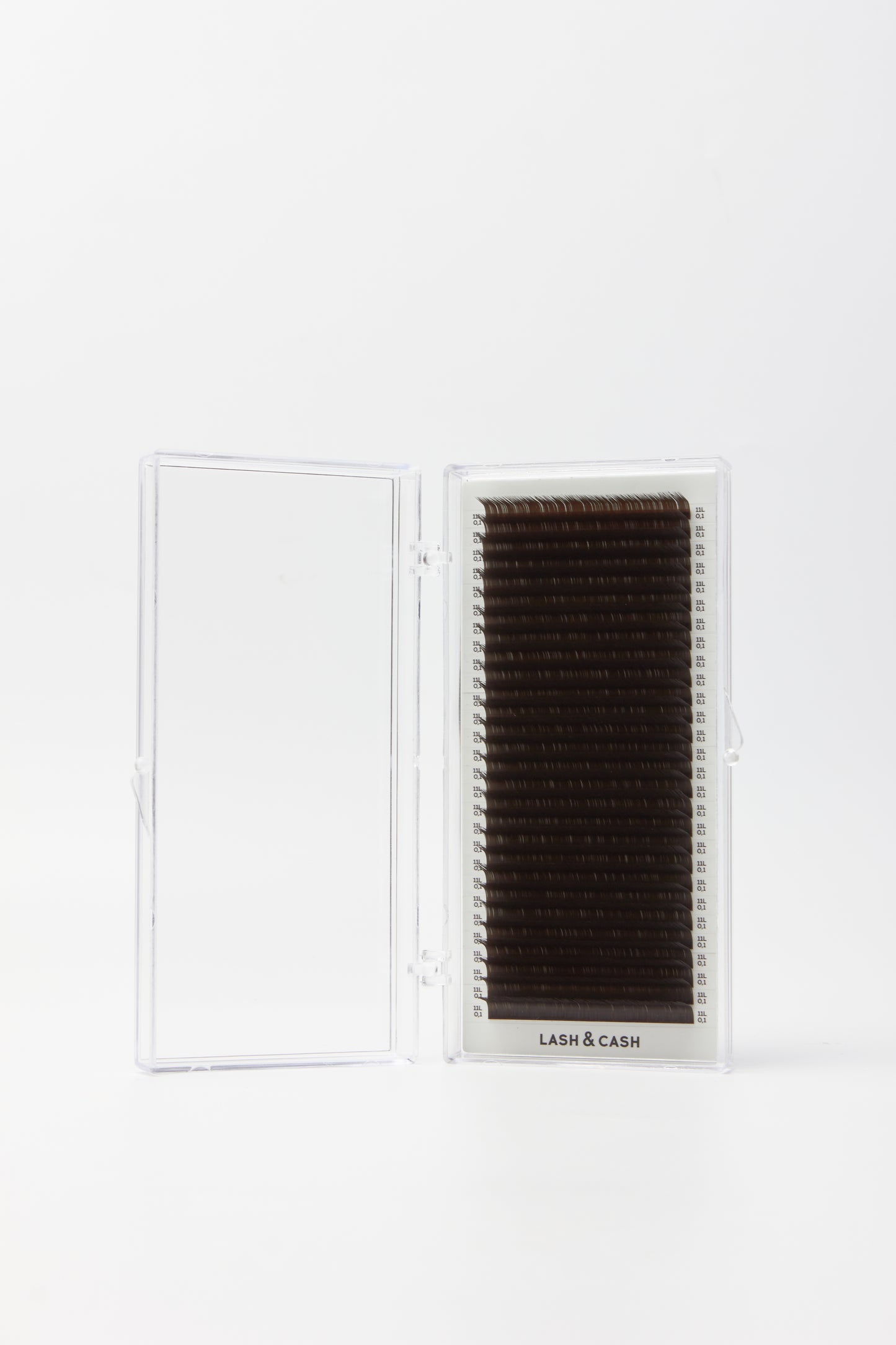 SCULPTOR Dark Chocolate eyelashes for extensions LASH&CASH, 28 lines, 0.07
