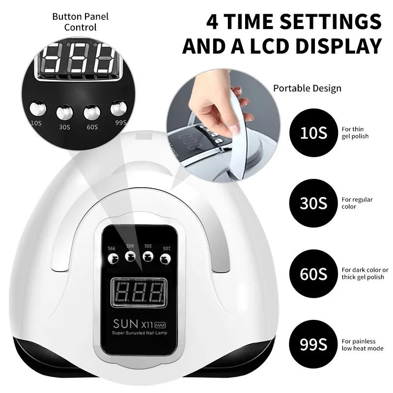 SUN X11 MAX LED Nail Lamp for Nails Gel Polish Professional
