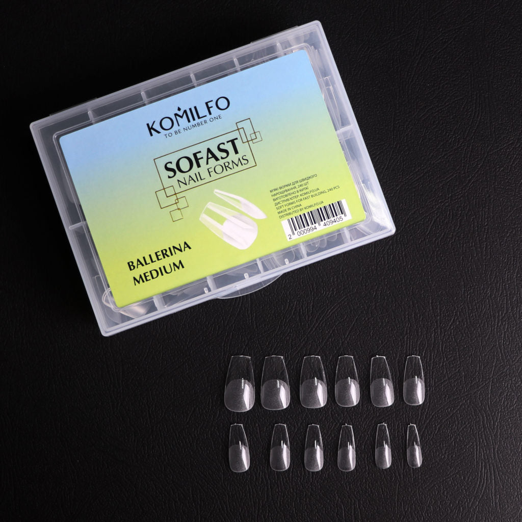 Komilfo SoFast Nail Forms Ballerina Medium, 240 pcs