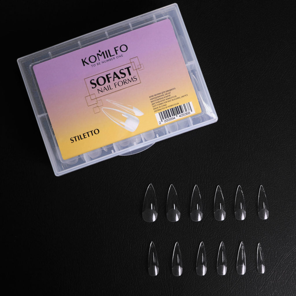Komilfo SoFast Nail Forms Stiletto, 240 pcs