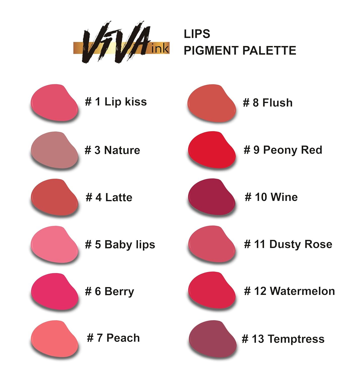 Lips 6 "Berry" Viva Permanent Makeup Pigment, 6 ml