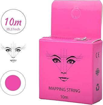 Mapping String Microblading String for Brow Mapping Eyebrow Marking Pre-Inked String, 10m