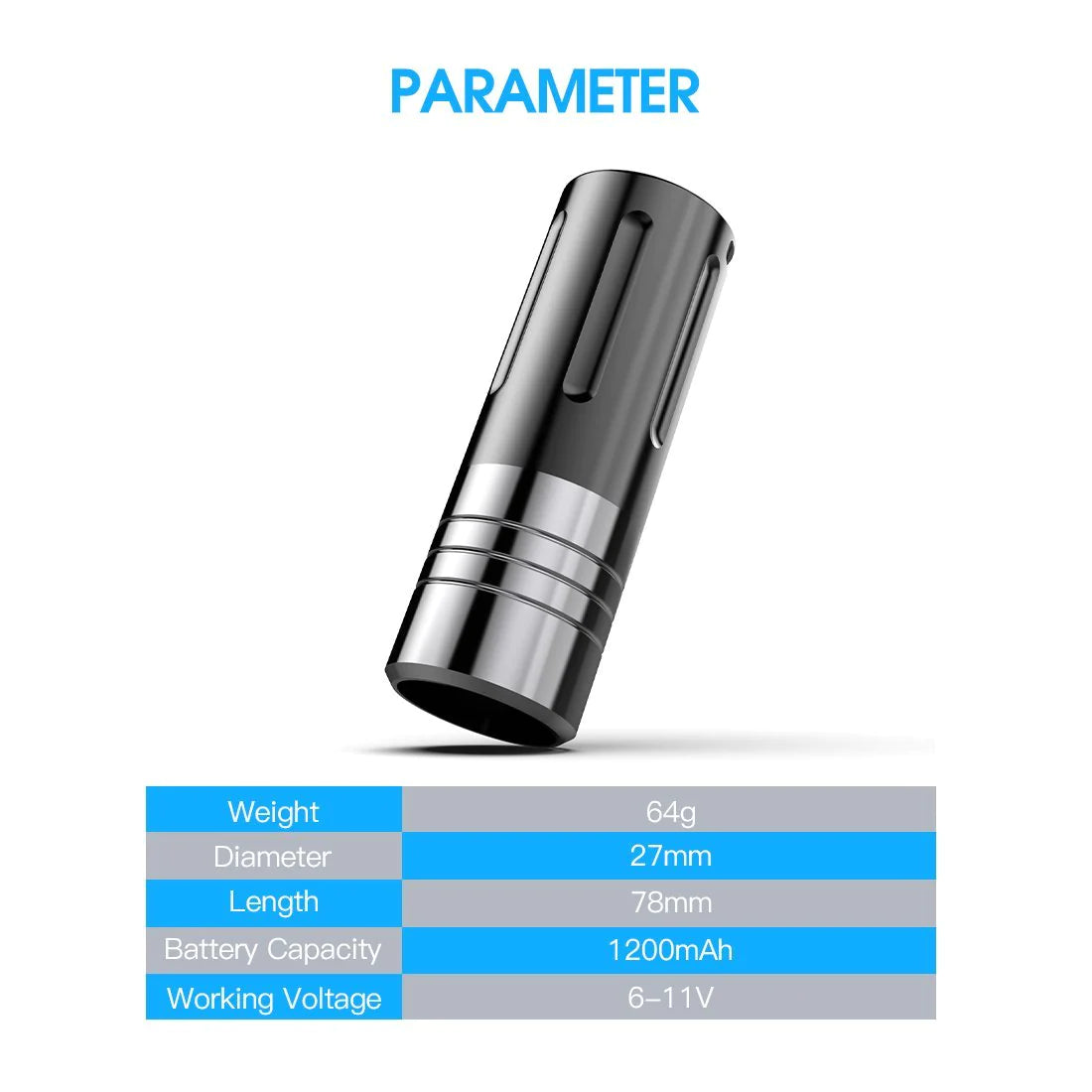 Mast Nano Wireless Rotary Pen Machine with Battery SMP Cartridge Short 3.2mm Stroke WQP006