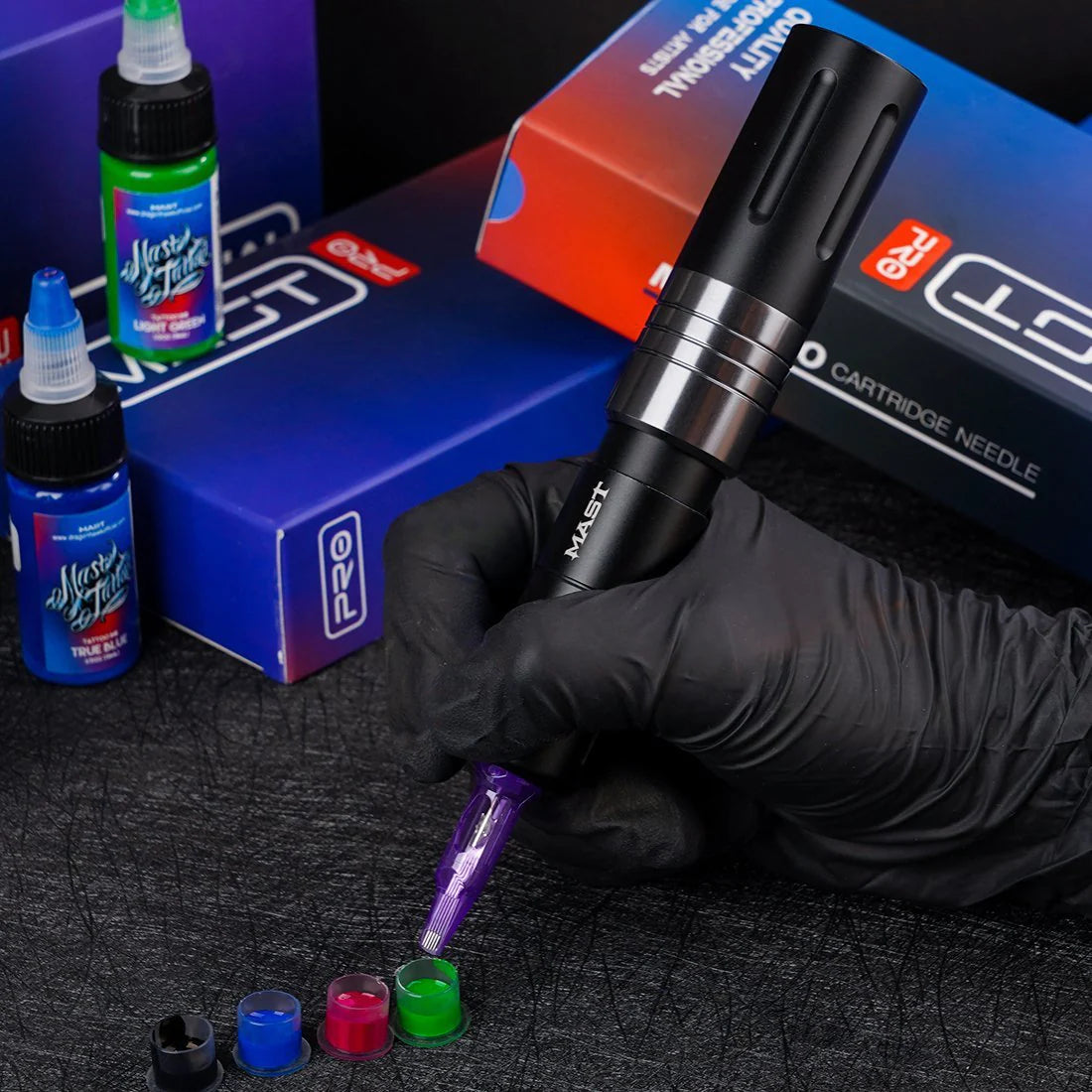 Mast Nano Wireless Rotary Pen Machine with Battery SMP Cartridge Short 3.2mm Stroke WQP006