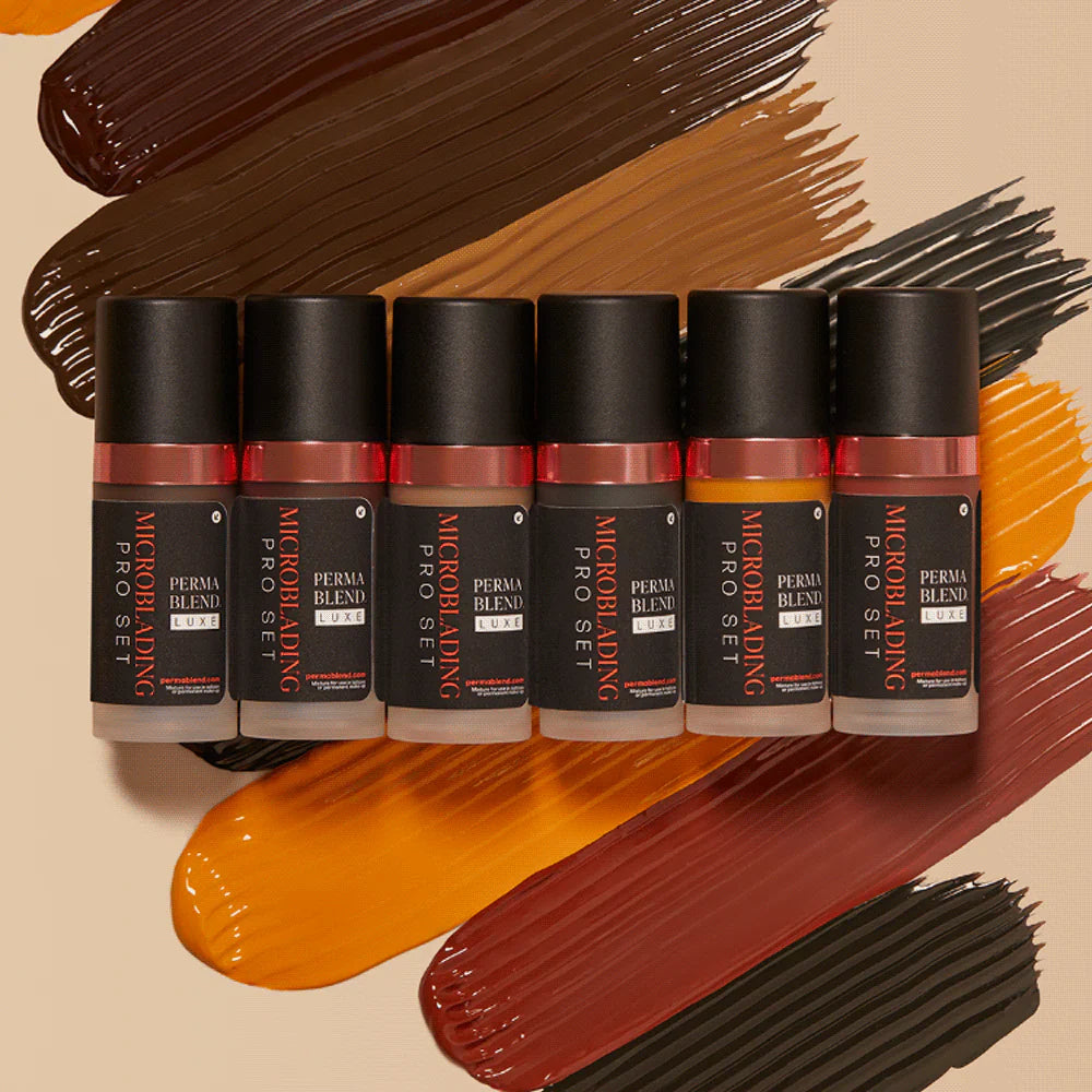 Perma Blend Microblading Pro Set Pigments – 6 1/2oz Bottles