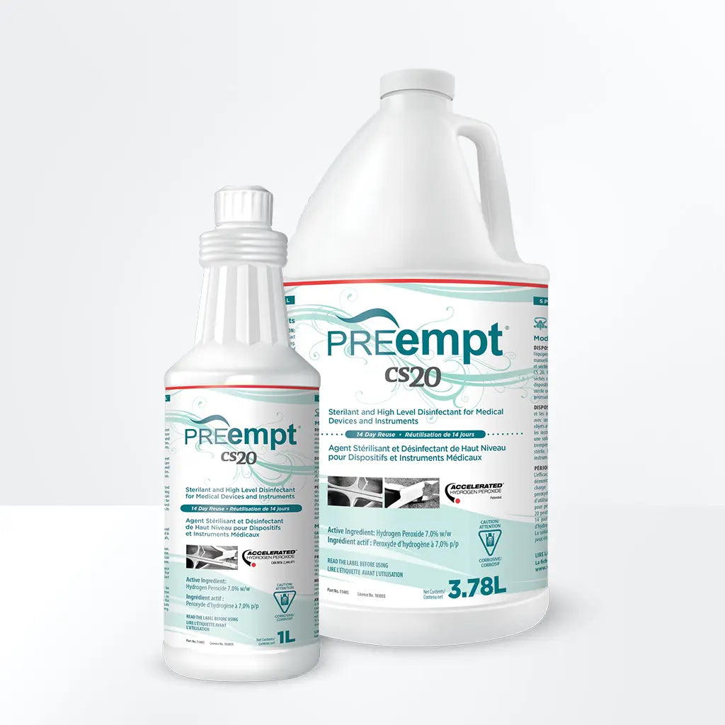 PREempt CS20 Sterilant and High-Level Disinfectant for Devices and Instruments For Tattoo Nails Permanent Makeup