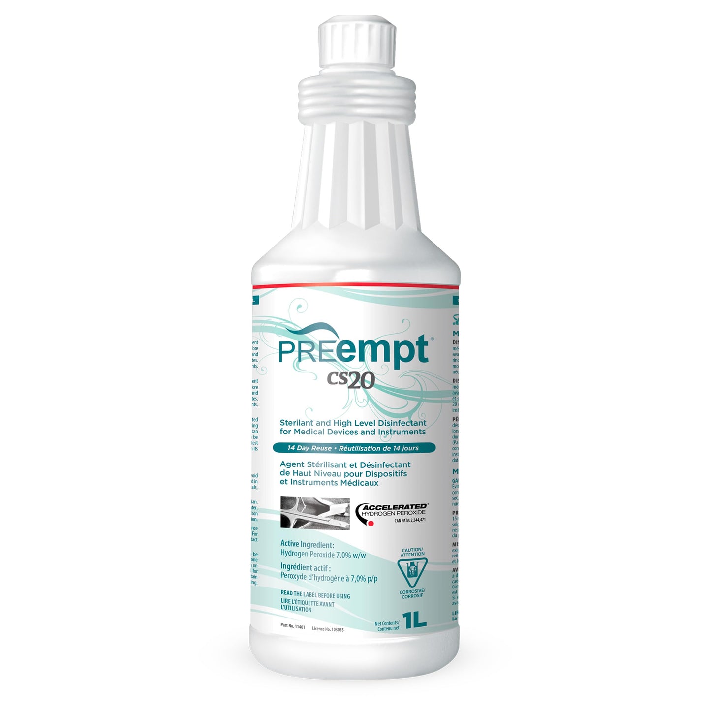 PREempt CS20 Sterilant and High-Level Disinfectant for Devices and Instruments For Tattoo Nails Permanent Makeup