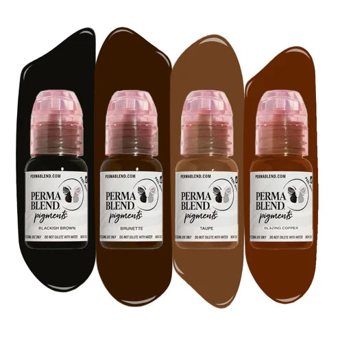 Perma Blend Light to Dark Eyebrow Pigments Mini Set – 4 1/2oz Bottles