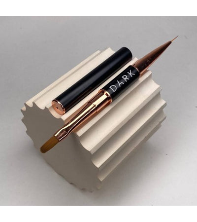 DARK double-sided brush, liner 11 mm + gel, Black+Gold