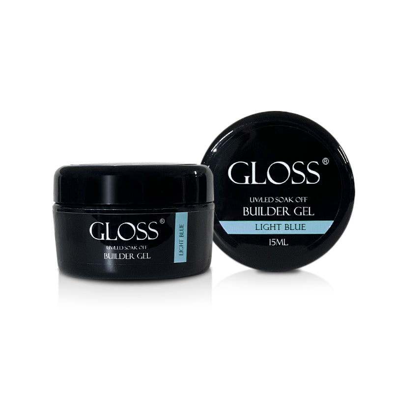 GLOSS Single-phase gel Builder Gel Light blue, 15 ml