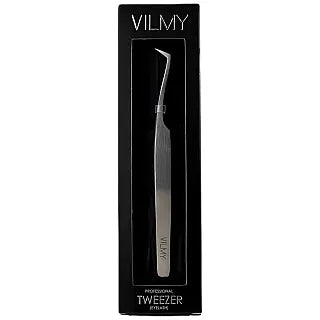 Tweezers for eyelash extensions VILMY (hatchet) T-65/2