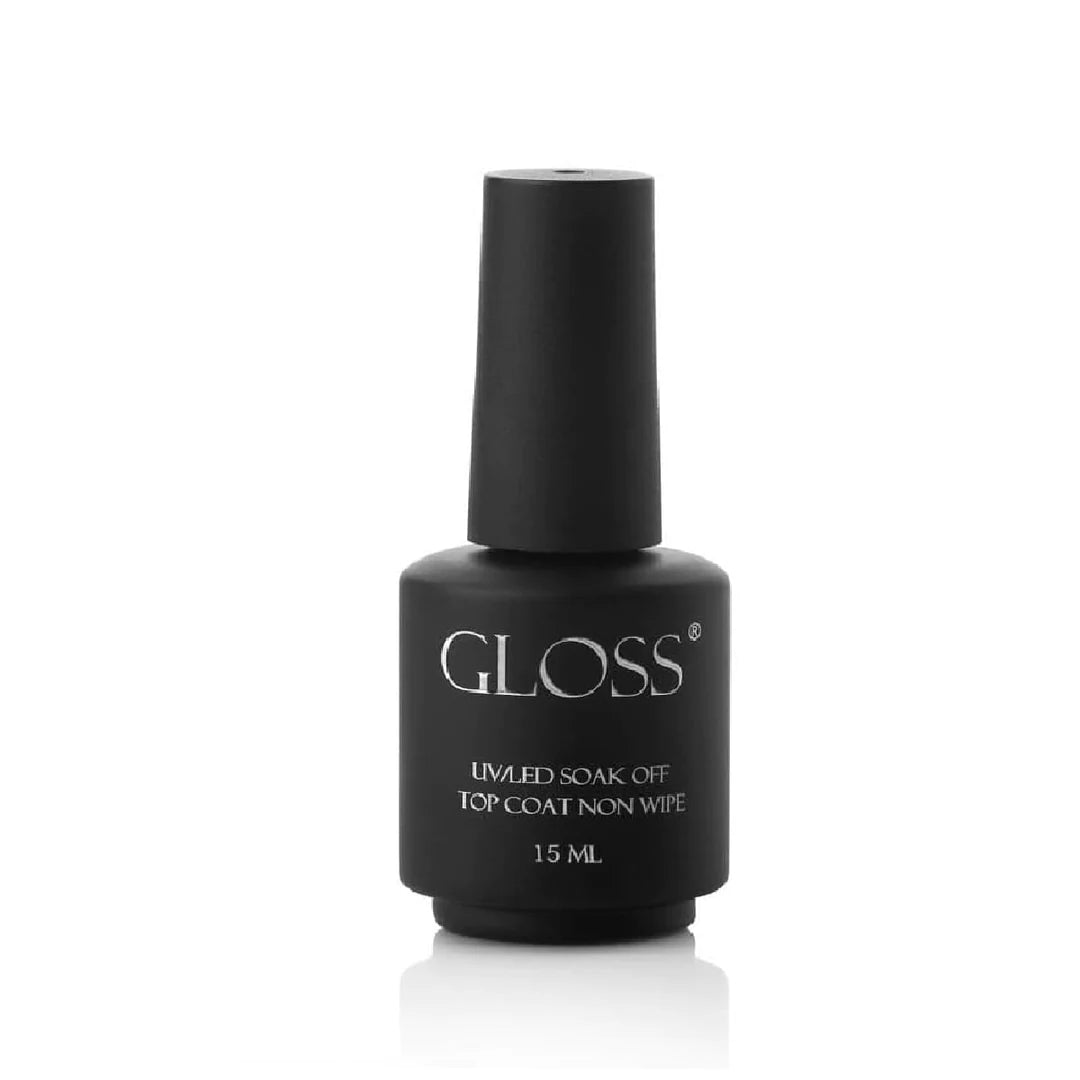 GLOSS Top without sticky layer Top Coat Non Wipe, 15 ml