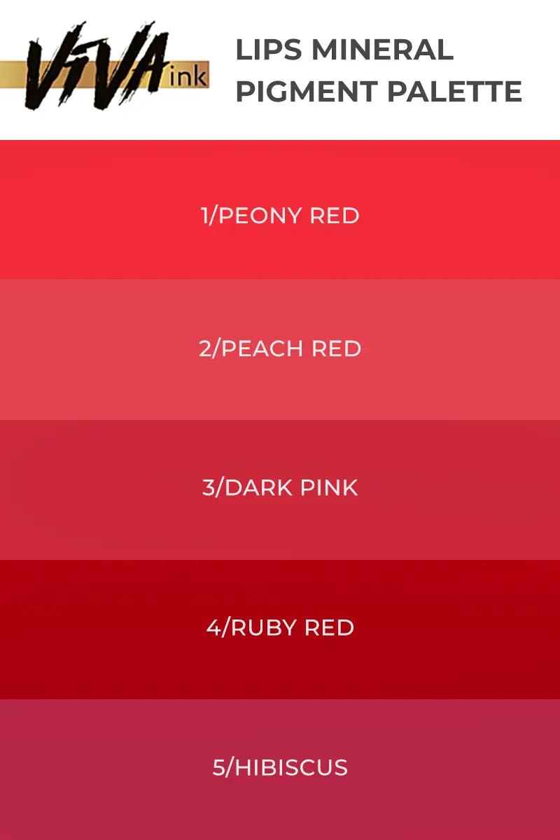 Viva Permanent Make up Pigment Lips Mineral 4/Ruby Red, 5ml 💎NANO