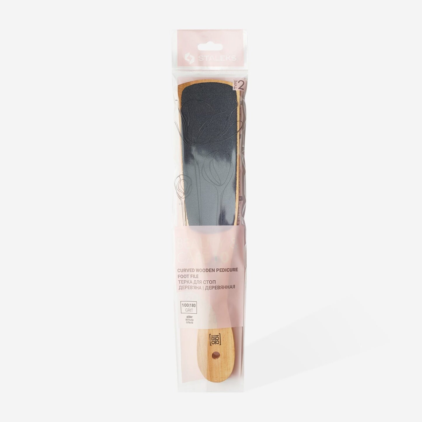 STALEKS Wooden foot file BEAUTY & CARE 10 TYPE 2 100/180 grit (ABC 10/2)