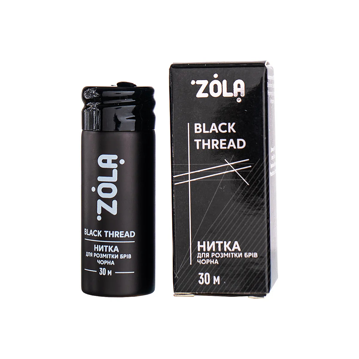 Zola Black Thread For Brows, 30m
