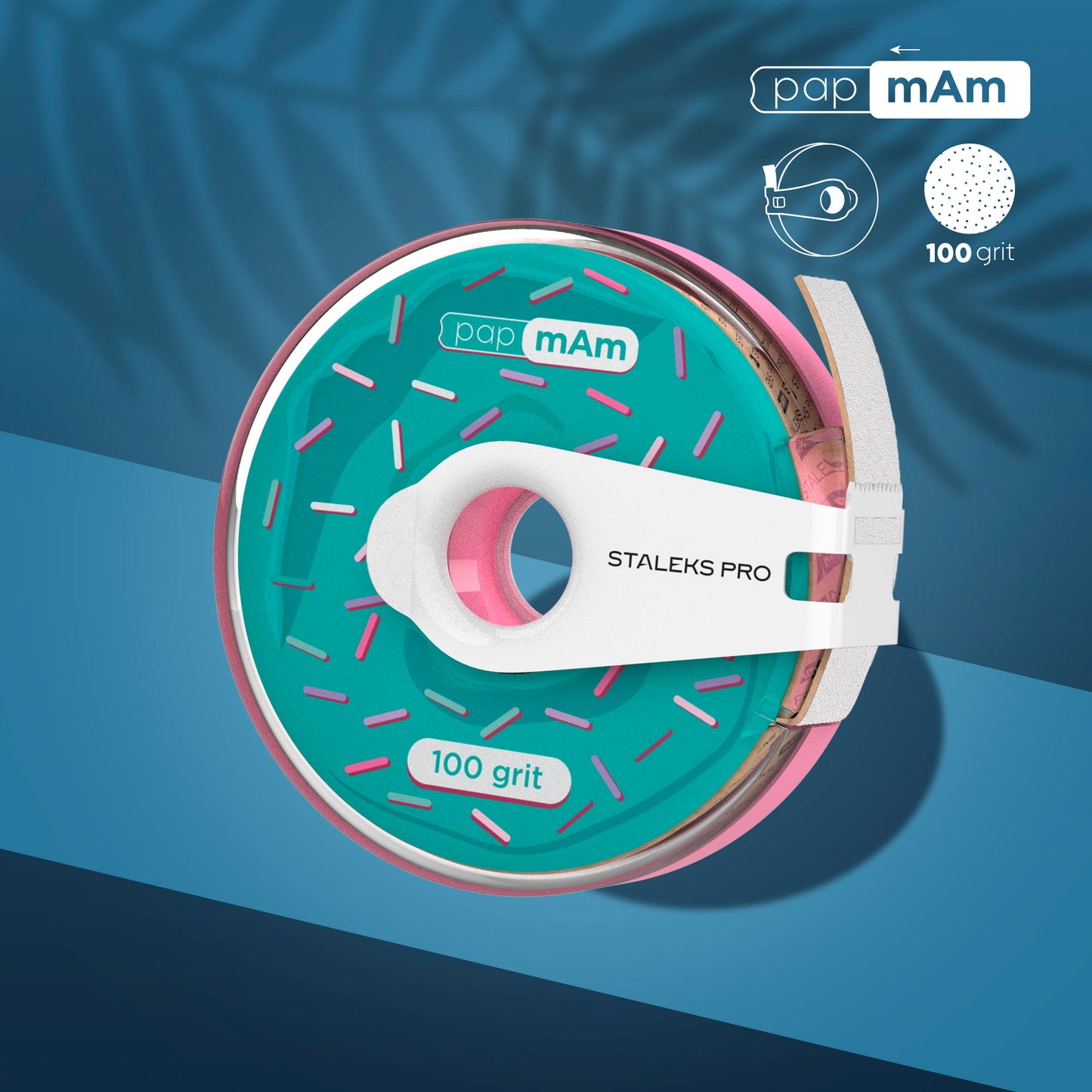 STALEKS Disposable white abrasive tape papmAm EXPERT in a plastic case