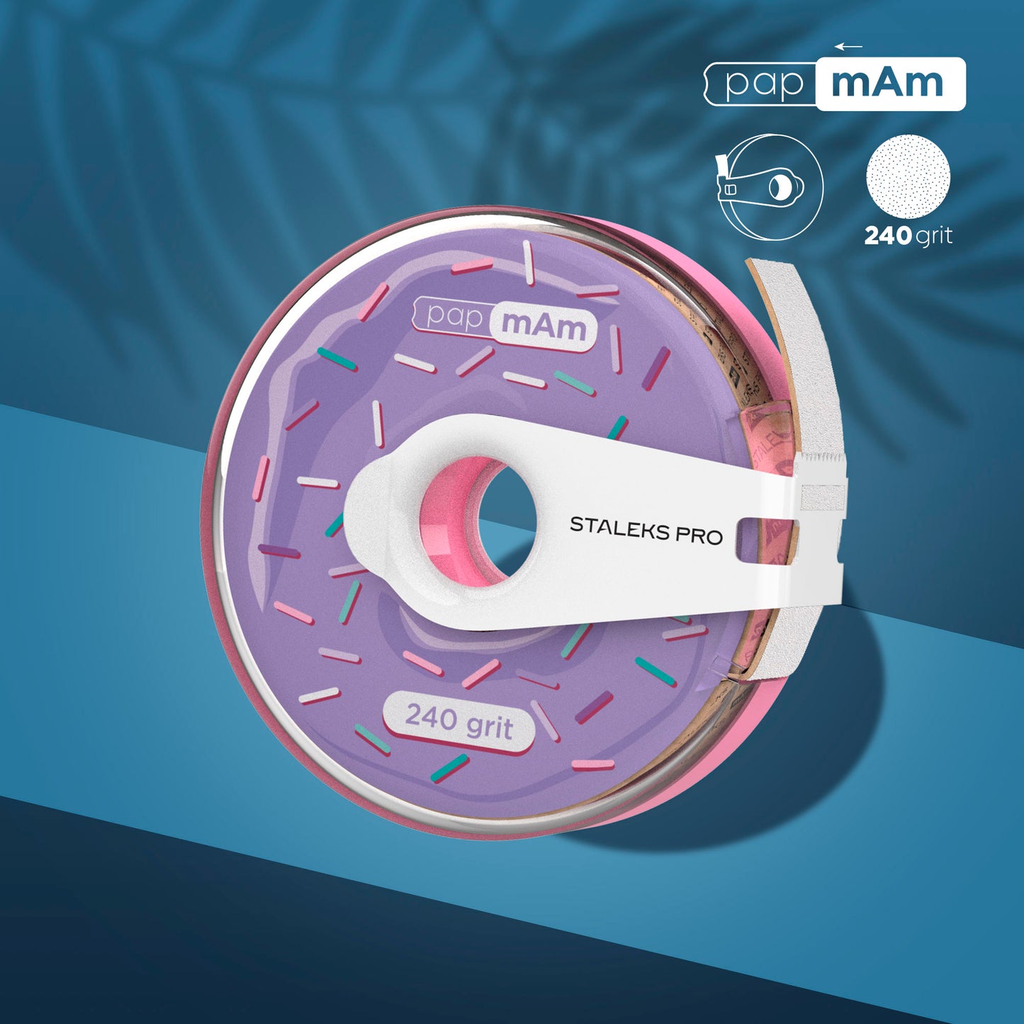 STALEKS Disposable white abrasive tape papmAm EXPERT in a plastic case