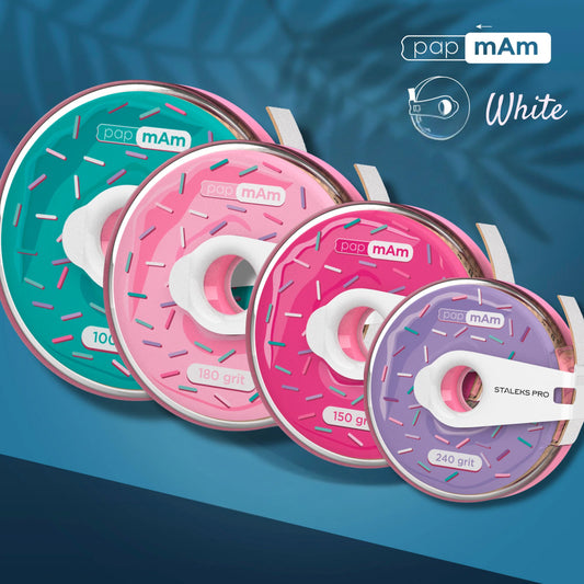 STALEKS Disposable white abrasive tape papmAm EXPERT in a plastic case