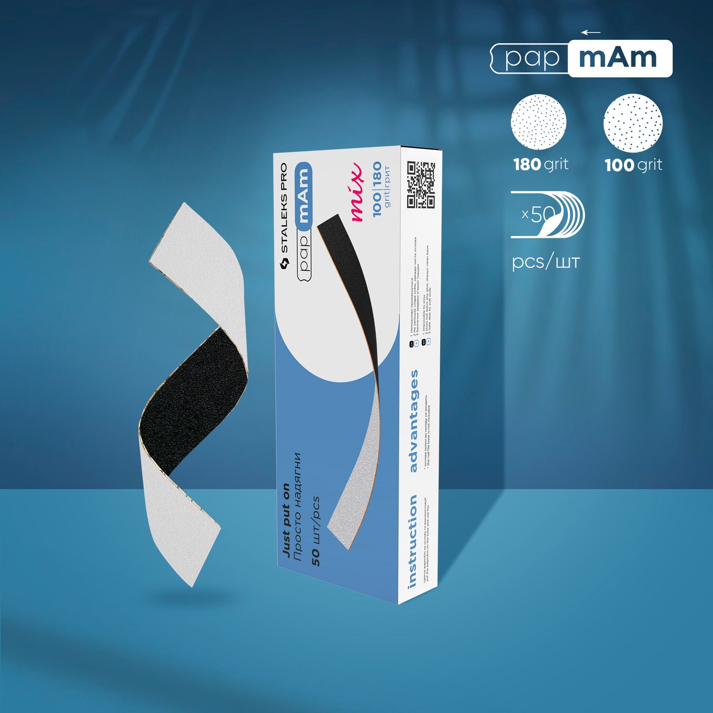 STALEKS Disposable double-sided files papmAm Mix EXPERT 22 (50 pcs)