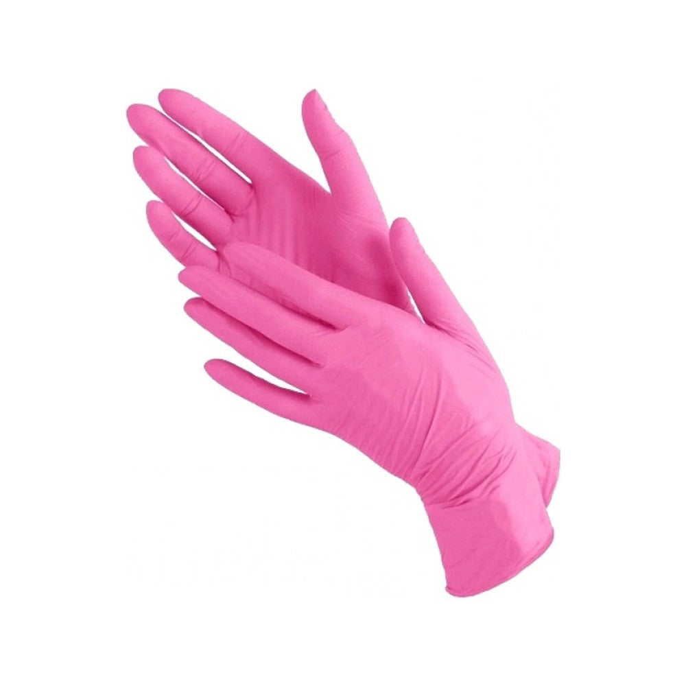 PINK Disposable Nitrile Gloves Powder Free Beauty