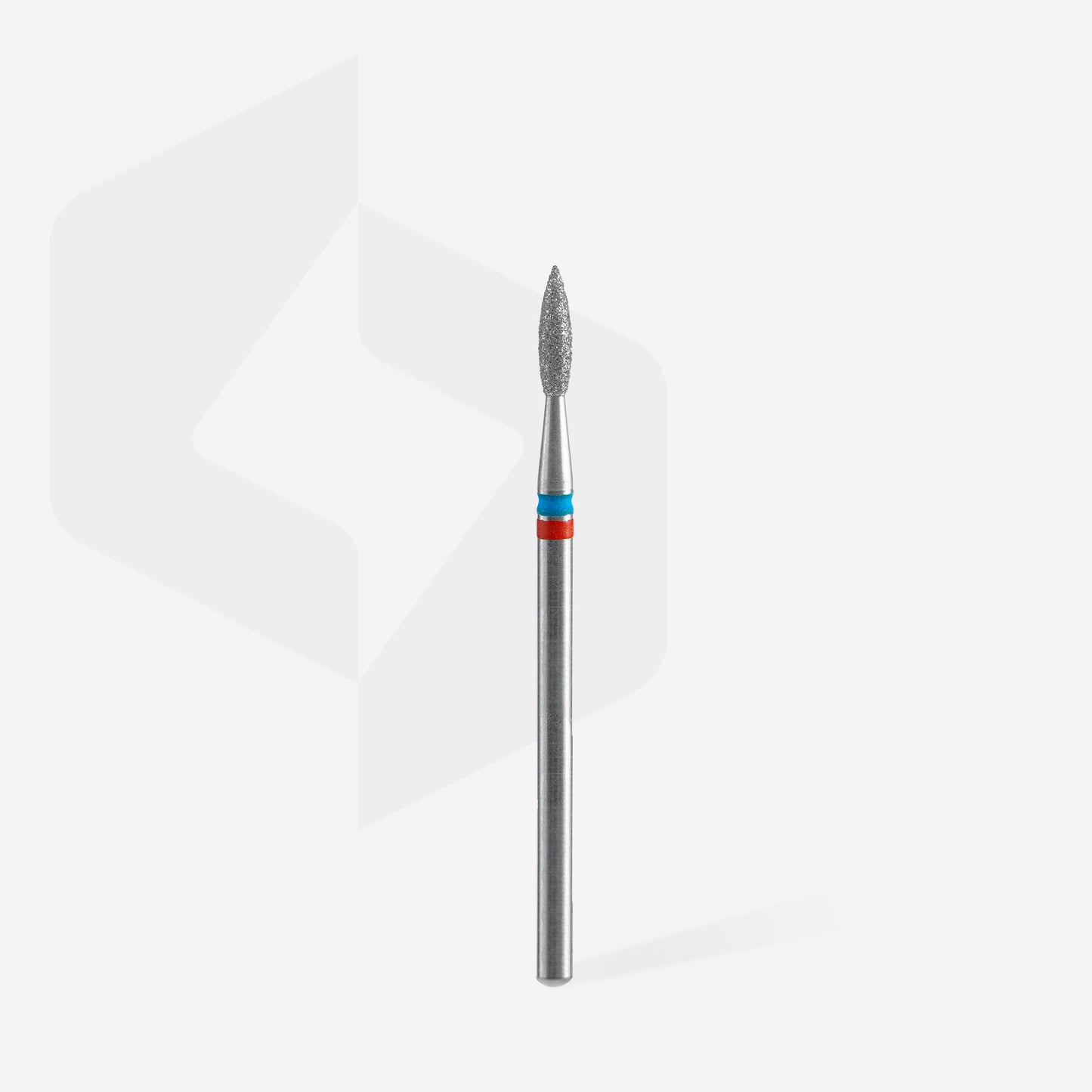 STALEKS Diamond nail drill bit DUO flame red-blue EXPERT head diameter 2,1 mm / working part 8 mm (FA11RB021/8)